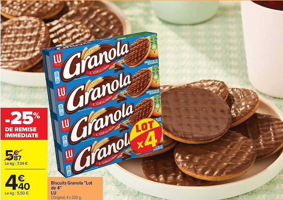 Biscuits Granola "Lot de 4" LU