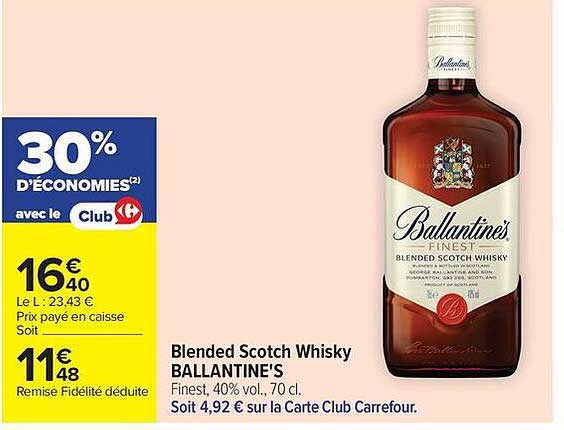 Blended Scotch Whisky BALLANTINE'S Finest, 40% vol., 70 cl.