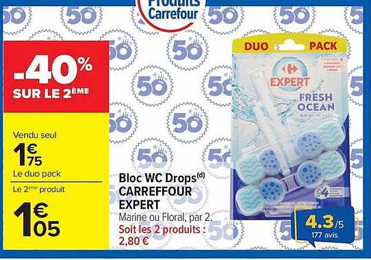 Bloc WC Drops CARREFOUR EXPERT