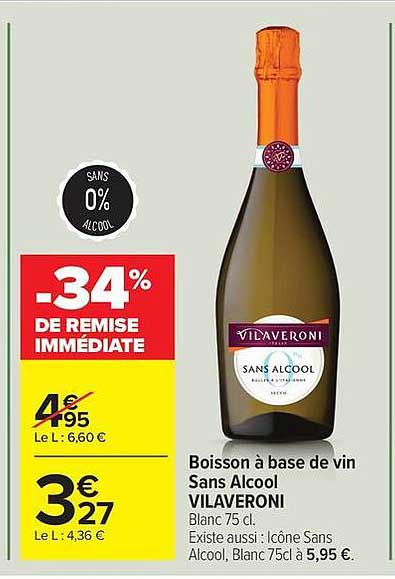 Boisson à base de vin Sans Alcool VILAVERONI