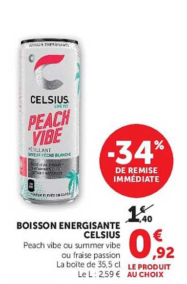 BOISSON ENERGISANTE CELSIUS