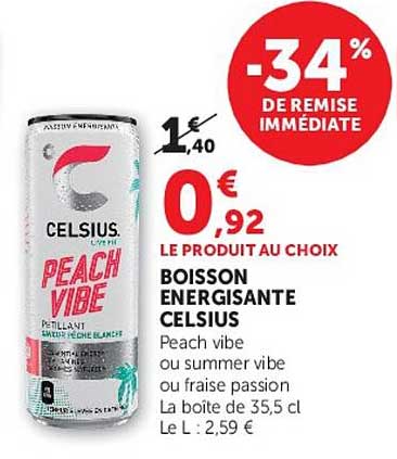 BOISSON ENERGISANTE CELSIUS
