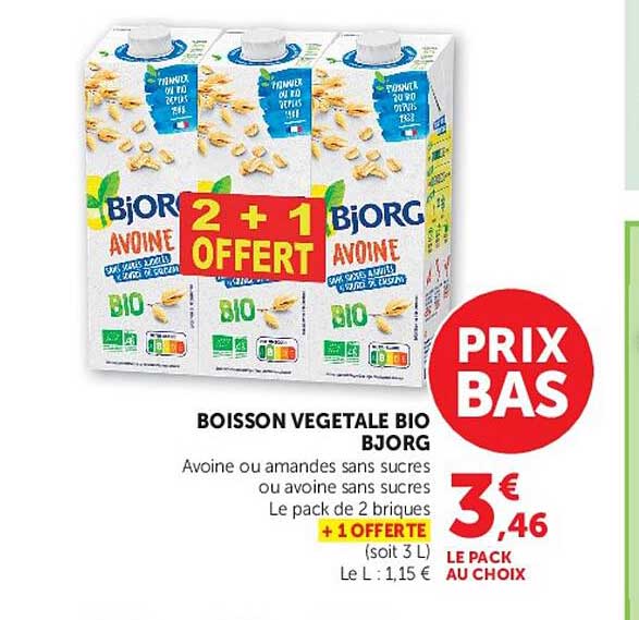 BOISSON VEGETALE BIO BJORG