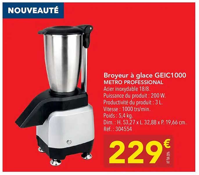Broyeur à glace GEIC1000 METRO PROFESSIONAL