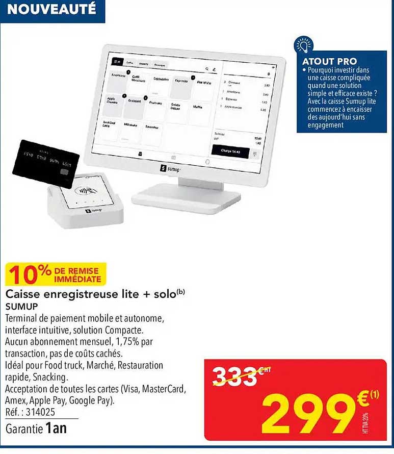 Caisse enregistreuse lite + solo(b) SUMUP
