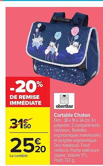 Cartable Chaton
