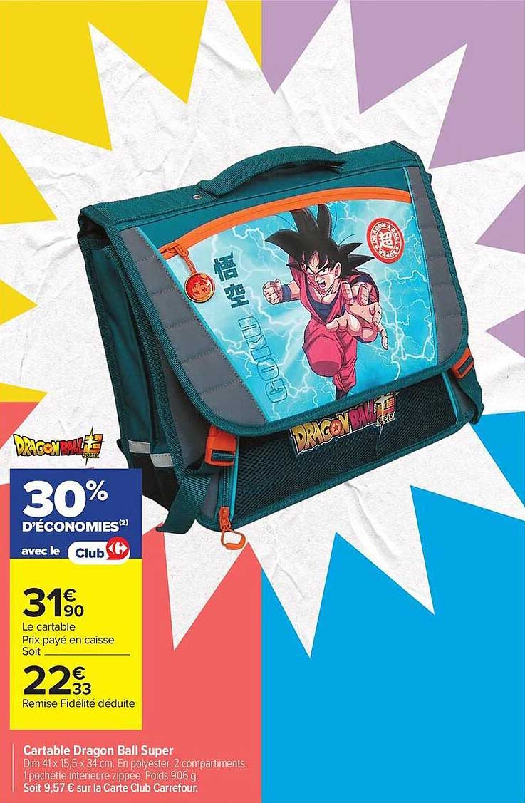 Cartable Dragon Ball Super