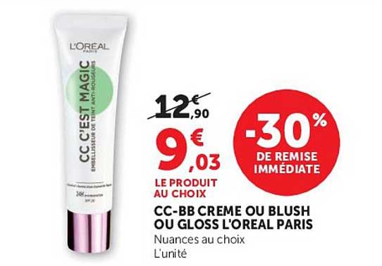 CC-BB CREME OU BLUSH OU GLOSS L'OREAL PARIS