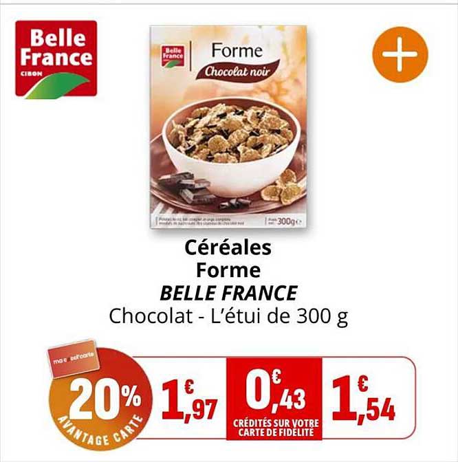 Céréales Forme BELLE FRANCE Chocolat - L’étui de 300 g