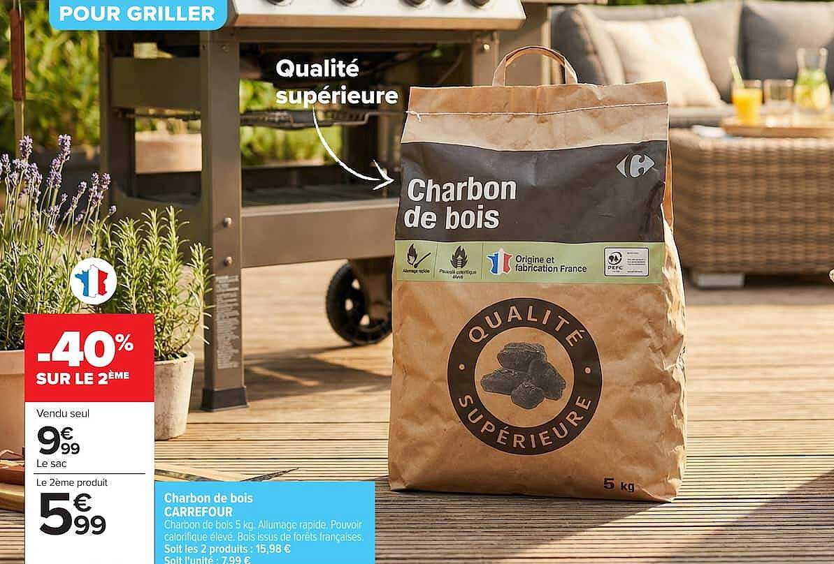Charbon de bois CARREFOUR
