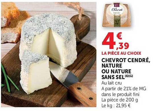 CHEVROT CENDRÉ, NATURE OU NATURE SANS SEL