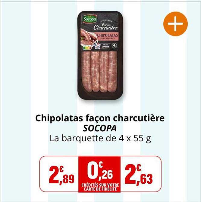 Chipolatas façon charcutière SOCOPA