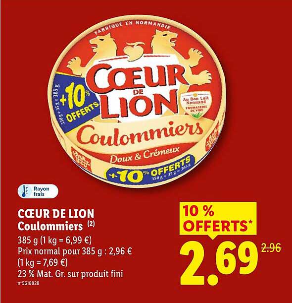 CŒUR DE LION Coulommiers