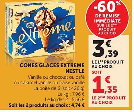 CONES GLACES EXTREME NESTLE