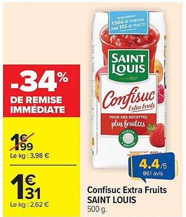 Confisuc Extra Fruits SAINT LOUIS 500 g.