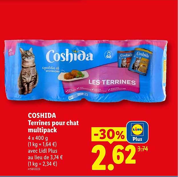 COSHIDA Terrines pour chat multipack