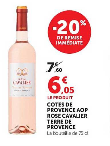 COTES DE PROVENCE AOP ROSE CAVALIER TERRE DE PROVENCE