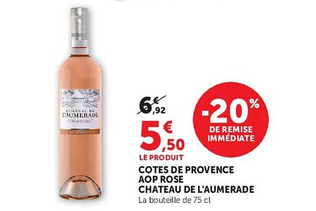 COTES DE PROVENCE AOP ROSE CHATEAU DE L'AUMERADE