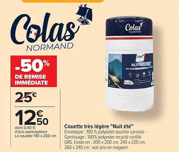 Couette très légère "Nuit été"