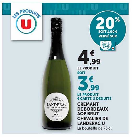 CREMANT DE BORDEAUX AOP BRUT CHEVALIER DE LANDERAC U