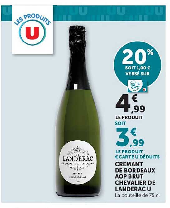 CREMANT DE BORDEAUX AOP BRUT CHEVALIER DE LANDERAC U