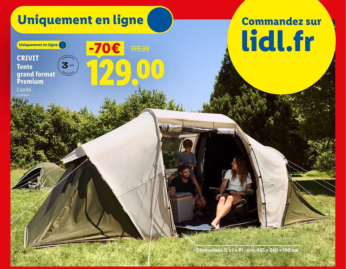 CRIVIT Tente grand format Premium