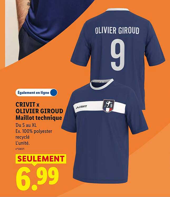 CRIVIT x OLIVIER GIROUD Maillot technique