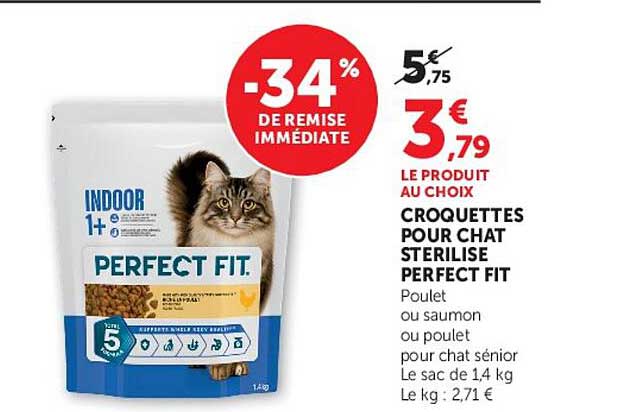CROQUETTES POUR CHAT STERILISE PERFECT FIT
