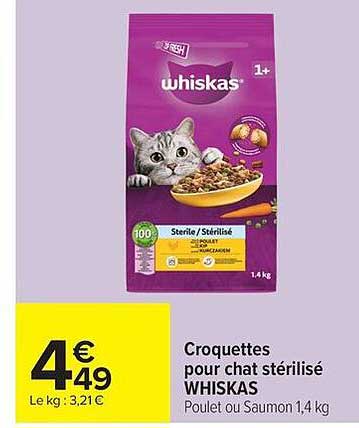Croquettes pour chat stérilisé WHISKAS