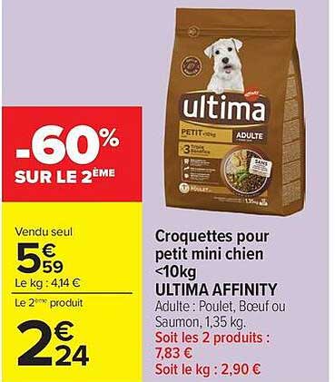 Croquettes pour petit mini chien <10kg ULTIMA AFFINITY