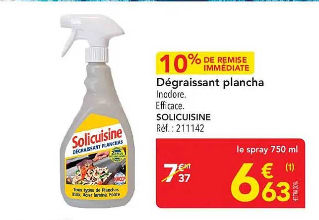 Dégraissant plancha SOLICUISINE