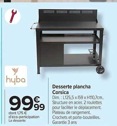 Desserte plancha Corsica