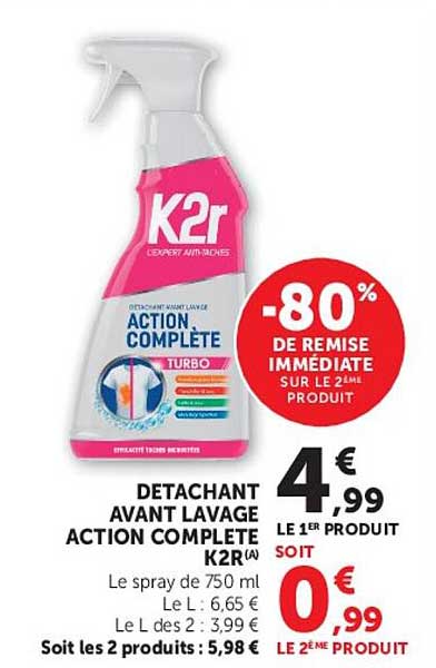 DETACHANT AVANT LAVAGE ACTION COMPLETE K2R