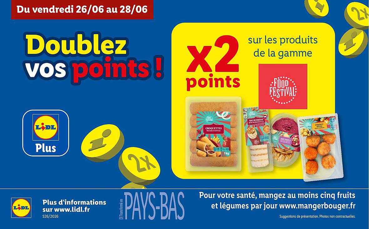 Doublez vos points !