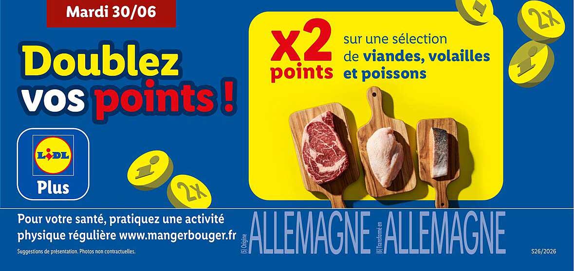 Doublez vos points !