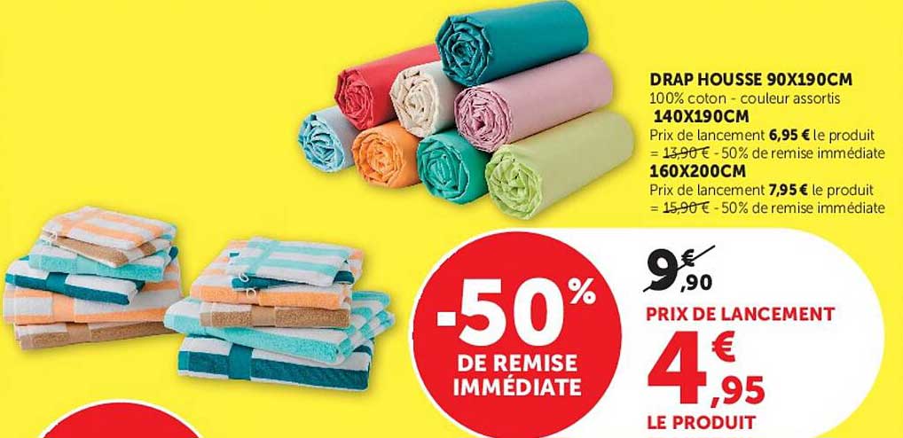 DRAP HOUSSE 90X190CM