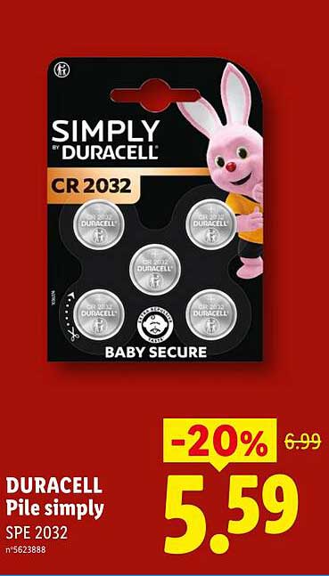 DURACELL Pile simply SPE 2032