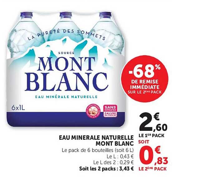 EAU MINERALE NATURELLE MONT BLANC