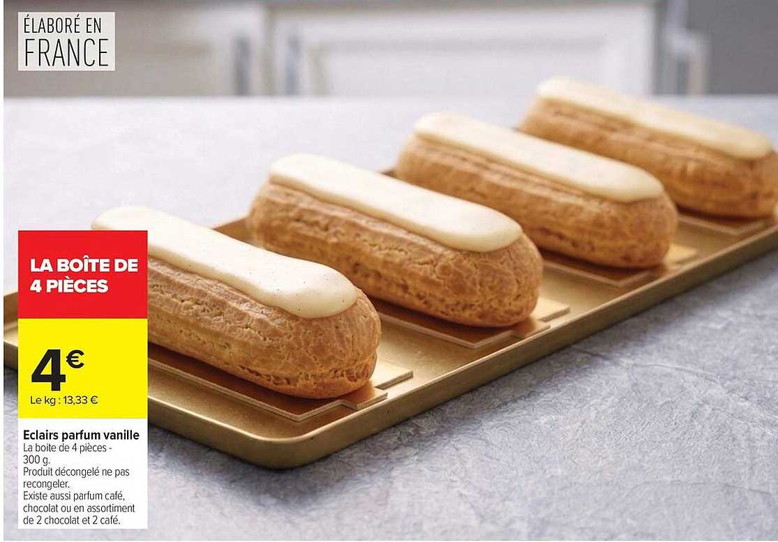 Eclairs parfum vanille