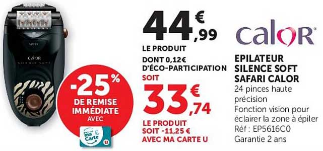 EPILATEUR SILENCE SOFT SAFARI CALOR