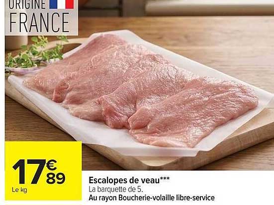 Escalopes de veau***