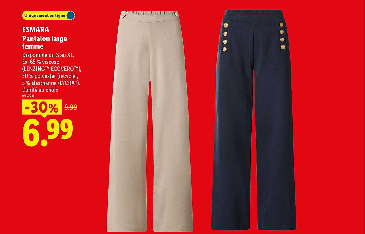 ESMARA Pantalon large femme