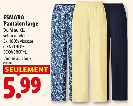 ESMARA Pantalon large