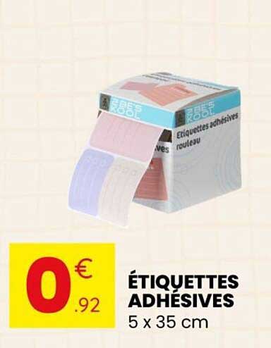 ÉTIQUETTES ADHESIVES 5 x 35 cm
