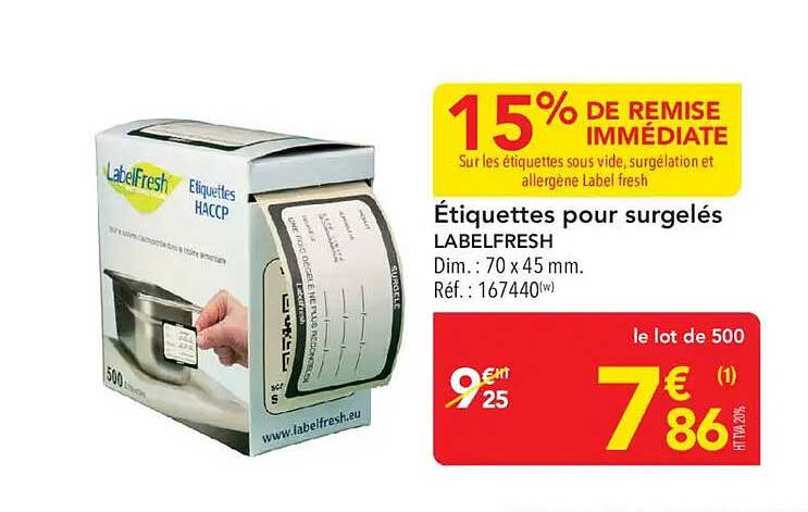 Étiquettes pour surgelés LABEL FRESH
