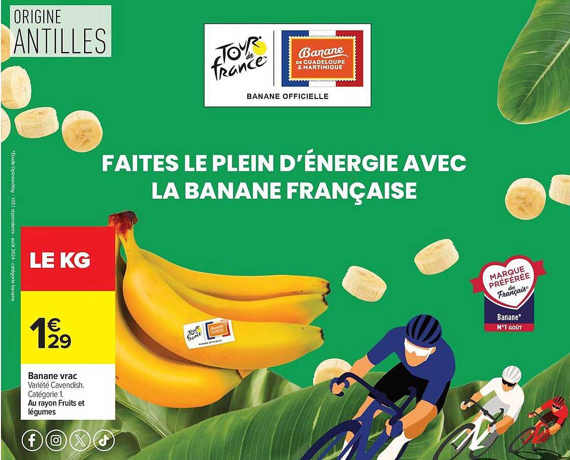 FAITES LE PLEIN D'ÉNERGIE AVEC LA BANANE FRANÇAISE