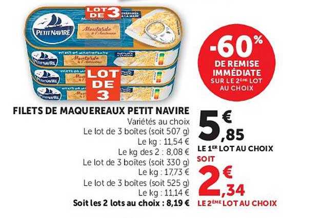 FILETS DE MAQUEREAUX PETIT NAVIRE
