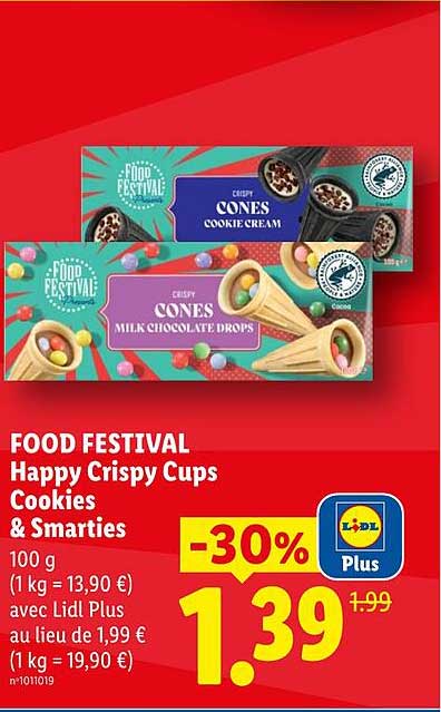 FOOD FESTIVAL Happy Crispy Cups Cookies & Smarties