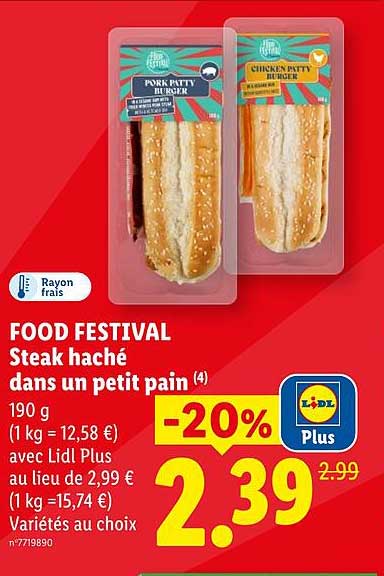 FOOD FESTIVAL Steak haché dans un petit pain (4)