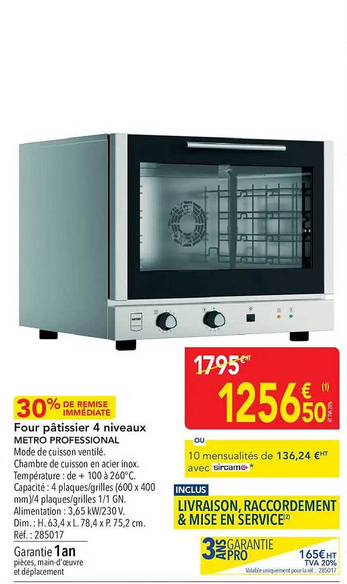 Four pâtissier 4 niveaux METRO PROFESSIONAL
